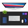 K KNODEL Tappetino Scrivania, Sottomano Scrivania, Pelle PVC Tappetino Scrivania per Laptop, Copri Scrivania, Doppia Facciata (80cm x 40cm, Nero)