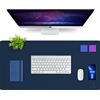 K KNODEL Tappetino Scrivania, Sottomano Scrivania, Pelle PVC Tappetino Scrivania per Laptop, Copri Scrivania, Doppia Facciata (80cm x 40cm, Blu Scuro)
