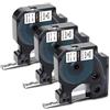 UniPlus 3x UniPlus Compatibile per Dymo 18053 S0718280 Rhino Termorestringenti Tubo 9mm Nero su Bianco Tubo termoretraibile Cassetta Nastro per Dymo Rhino 5200 4200 5000 1000 3000 6000, 9 mm x 1.5 m