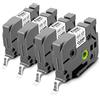 Pristar 9mm Compatibile Nastri per Etichette per Brother TZe-121 TZe121 TZ Nero su Trasparente Nastro per PT-D400 D400VP H105 1010 H108 1000 H110 D210 H200 E100VP H500 1000