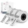 Phomemo D30 Etichette Adesive per l'Organizzazione e la Classificazione dei Documenti - Compatibili con le Stampanti Termiche D30, Q30S, Q30 e Q31, 14mm x 30mm, 3 rotoli, testo nero trasparente