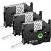 Upwinning 3x Tze-131 Tze 131 Etichette Clear Compatibile con Brother P touch H100R H108G H107B H105 H101GB 900 1000 1080 Nastro Trasparente 12mm x 8m, Compatibile Nastro per Etichettatrice Brother Trasparente