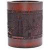 Medifier - Bicchiere portapenne vintage in bambù cinese, per scrivania plum blossoms, orchid, bamboo and chrysanthemum