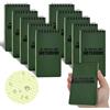 MOAMUN 10 Confezioni Waterproof Quaderni, MOAMUN Verde Tattico Taccuino Tascabile a Spirale Note Carta a Griglia Verde Protezione Degli Occhi, Block Notes per Attività All'Aria Aperta e Tascabile(8,1x14 cm)