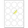 TownStix 60mm, 25 Fogli, Etichette Adesive Rotonde Bianche Stampabili A4 Adesivi