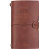 Madeki Diario di Viaggio in Pelle, Diario di Viaggio Taccuino in Pelle Sostituibile & Quaderno Vintage, Travel Journal Notebook, 4.72 X 7.87 lnch (Rosso Marrone)