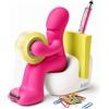 Butt Supplies Butt Station - Portapenne e Organizer da Scrivania a Forma di WC - Gadget Divertente per Ufficio e Scuola - Porta Penne, Graffette e Nastro Adesivo - Simpatica Idea Regalo (Rosa)