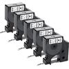 UniPlus Nastro per Etichette Compatibile per Dymo D1 45013 S0720530, LabelManager 160 280 220P, LabelPoint 150 250, LabelWriter 450 DUO, 12mm x 7m, Nero su Bianco, 5 Pz