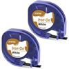MarkField Nastro MarkField Compatibile con Dymo LetraTag Etichette Iron-on per Stoffe e Tessuti, Nera su Bianco, S0718850 18769 12 mm x 2 m, per LT-100H Plus LT-100T Plus QX XR