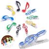 xianzhanEU Clip Note Musicali, Chiave di Violino e Croma, 12 Pezzi | Musicale Clip per Spartiti, Libri, Note e Carta(Giallo, Rosso, Verde, Blu, Nero)