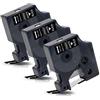 Labelwell 3x Labelwell 12mm Compatibile per Dynmo 45021 S0720610 Bianco auf Nero Nastro con Dynmo LabelWriter 450 Turbo LabelManager LM 160 280 120P 420P 210D Rhino 4200 LabelPoint 150 100 Etichettatrice