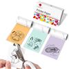 Phomemo Carta Colorata Autoadesiva per M02, M02PRO, T02, M02S, M02X, M02L, M03, M03AS, M04S, M04AS Mini Stampante Portatil, Verde/Viola/Arancione, 53mm x 3,5m, 3 Rotoli