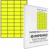 Imprimiz Etichette adesive multiuso A4-52.5 x 29.7 mm - Colore fluo Giallo Opaco - 1000 Etichette / 25 fogli - Per stampanti Laser/a getto d'Inchiostro
