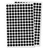 TownStix 3000 Pezzi, 10mm Bollini Adesivi Etichette Adesive - Neri