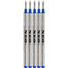 NEO+ Ricariche Penna Roller Compatibili con Montblanc - Refill Blu 0,5 mm Punta Fine, Standard 112-113 mm Filettate, Scrittura Fluida, Set da 5