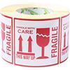 OliveBird 1000 Adesivi Fragile This Way Up Handle With Care Adesivi, 10 x 10 cm White-Red