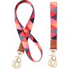 Vicloon Cordino Laccio da Collo, 2Pcs Neck Lanyard Strap Cinturino da Polso, Cordino da Collo Porta Badge con Stampa Fronte Retro a Colori per Porta Badge, Chiavi, Telefono, Portachiavi