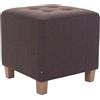 CLP Poggiapiedi Divano Pharao I Sgabello Pouf Capitonné Imbottito in Stoffa I Sgabello Basso Salotto Piedini in Legno, Colore:Marrone