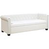 vidaXL Divano Chesterfield Ecopelle Classico Bianco 3 posti Soggiorno Ufficio