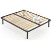 NUVOLA SCEGLI DI DORMIRE BENE NUVOLA Atena - Rete Matrimoniale 160x190 con Doghe in Legno, Struttura Letto Matrimoniale Ortopedica in Ferro - Durevole e Resistente, Ideale per Tutti i Tipi di Letti e Materassi - Made in Italy
