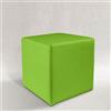 AM design Pouf, POUFF, Puff, PUF, CUBO, Ecopelle, Eco-Pelle, POGGIAPIEDI, Seduta, Design, Made in Italy (Verde)