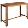 vidaXL Legno Massello di Acacia Tavolo da Bar 150x70x105 cm Tavolino Alto