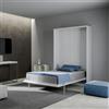 IMAGO FACTORY Kento - Mobile Letto a Scomparsa Una Piazza e Mezza, Letto Richiudibile a Parete, Materasso non Compreso, il Letto a Scomparsa arriva Smontato, Made in Italy (Bianco Frassino)