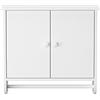 BM 4651 Armadietto Pensile/Mobile da Parete/Arredo Bagno, W56xD20xH51cm, MDF, Colore Bianco, Con 2 Ante e 1 Ripiano