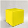 AM design POUF, POUFF, PUFF, PUF, CUBO, ECOPELLE, ECO-PELLE, POGGIAPIEDI, SEDUTA, DESIGN, MADE IN ITALY (giallo)