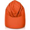 Bepouf - Pouf a Sacco Morbido in Poliestere con Imbottitura in Palline di Polistirolo, Poltrona a Sacco Adatta per Camera e Salotto - Dimensione Media 110x70, Colore Arancione