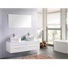 Mobile bagno 150cm doppio lavabo bicolore con 4 cassetti