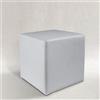 AM design Pouf, POUFF, Puff, PUF, CUBO, Ecopelle, Eco-Pelle, POGGIAPIEDI, Seduta, Design, Made in Italy (Grigio Chiaro)