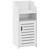 [en.casa] Armadietto da Bagno a Terra con 1 Anta Scomparto e Ripiano Mobiletto da Stoccaggio Ripostiglio da Bagno con Sportello di Design - Bianco