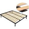 Europrimo Rete Ortopedica Matrimoniale 160x190 CM Struttura in Ferro con doghe in Legno e Piedi 30 cm Inclusi