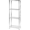 Archimede Sistema Componibile, Scaffale Quattro Ripiani, Grigio (Cromato), 61 x 36 x 168 cm