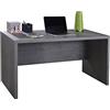 COMPOSAD | Scrivania della Linea PRATICO, Scrivania per Computer, Scrittoio con Ampio Spazio di Lavoro, adatta a Ufficio e Studio, (LxAxP) 140x74,20x69 cm, Colore Grigio Cemento, Made in Italy