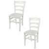 t m c s Tommychairs - Set 2 sedie modello Cuore per cucina bar e sala da pranzo, robusta struttura e seduta in Legno di faggio laccato bianco ghiaccio