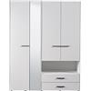 Arredo Stock Armadio 4 ante 2 cassetti e specchio, lap 161x205x55 cm