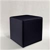 AM design Pouf, POUFF, Puff, PUF, CUBO, Ecopelle, Eco-Pelle, POGGIAPIEDI, Seduta, Design, Made in Italy (Nero)