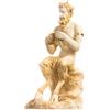 BeautifulGreekStatues Satiro Pan Panas Statua Greca Romana Fatta a Mano in Alabastro Oro Figura Maschile 12cm