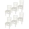 t m c s Tommychairs - Set 6 sedie modello Cuore per cucina bar e sala da pranzo, robusta struttura e seduta in Legno di faggio laccato bianco ghiaccio