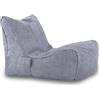 Ecopuf Flavio Chaise Longue Salotto Pouf Velluto - Pouf Morbido Sacco con Tasca e Maniglia, Imbottito - Poltrona Relax - Pouf a Sacco - Arredamento Casa - Ghiaccio Sz4