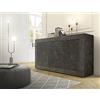 Web Convenienza Madia con 3 Ante Made in Italy - Credenza Contenitore Collezione Basic per Soggiorno Cucina Ingresso Sala da Pranzo Mobile Design moderno originale Marmo Nero
