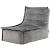 icon Dolce Poltrona Sacco, Grigio Scuro, Sedia Velluto, Pouf Poltrona con Riempimento Incluso, Pouf Sacco, Camera da Letto, Soggiorno, Mobili Soggiorno