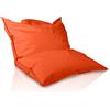 Bepouf - Pouf a Sacco, Cuscino Morbido in Poliestere con Imbottitura in Palline di Polistirolo, Poltrona a Sacco Adatta per Camera, Salotto e Esterni - Dimensione Piccola 140x100, Colore Arancione