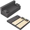 Baldiflex Divano Letto 3 Posti Modello TreTris Rivestimento Sfoderabile e Lavabile, Colore Grigio