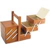 Professional Cooking Cestino Porta Cucito 3 Piani a scaletta Legno in Noce (cm. 34x23x28)