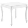 [en.casa] Tavolo da Pranzo Bianco in Stile Barocco con Decoro Floreale 80 x 80 x 76 cm Tavolo Quadrato con Gambe di Plastica Tavolo da Sala Pranzo Fino a 2 Posti