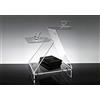 Slato Selene - Tavolino Basso da Salotto, Tavolino da soggiorno, Tavolino da caffè, Tavolino Design Moderno in cristallo acrilico made in Italy Trasparente.