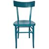Sedam Srl Sedia Milano, Storica e Vintage, in Legno Massello, Vari Colori Disponibili, Ristorante Casa Cucina Sala Interno, 100% Made In Italy (Azzurro, Anilina)